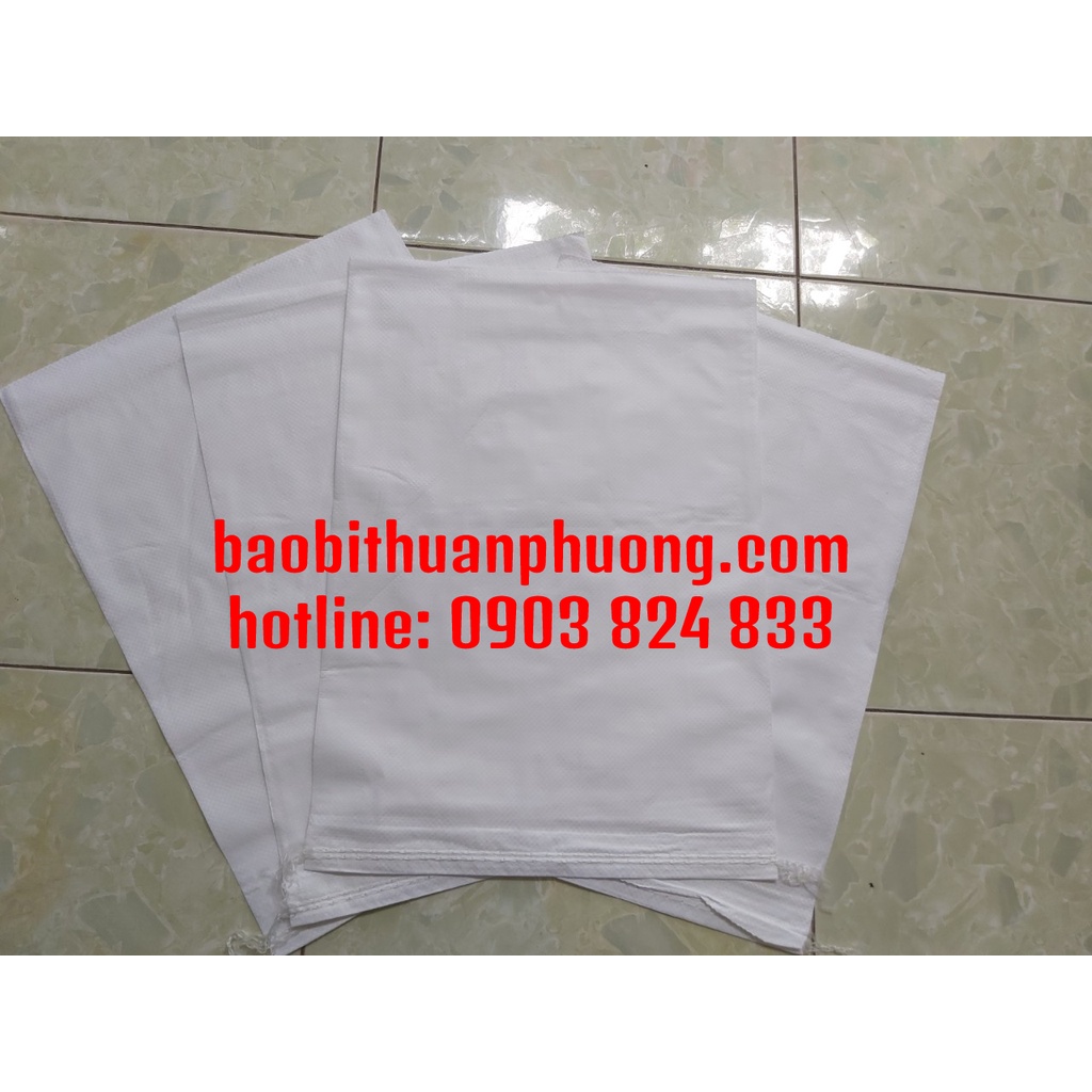 Combo 100 cái bao đựng gạo trắng 10kg