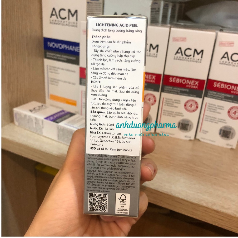 Tinh chất peel tái tạo làm sáng da FLOSLEK Skincare Expert WHITENING LIGHTENING ACID PEEL 30ml