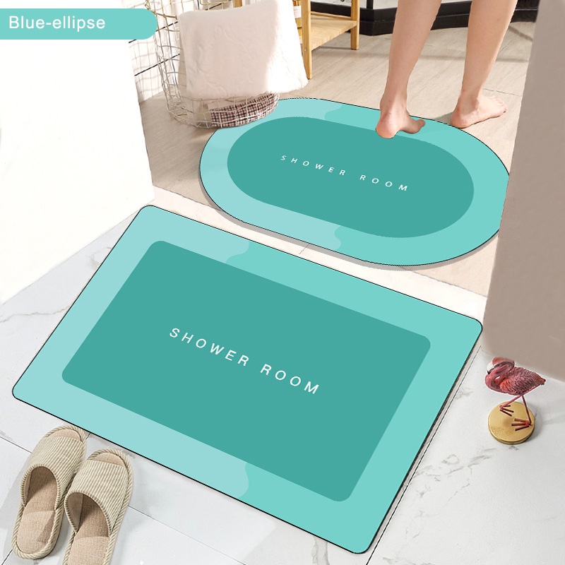 Haoyangqi Thảm Lót Sàn Nhà Tắm / toilet Bằng Nhung Pha Lê Chống Trượt