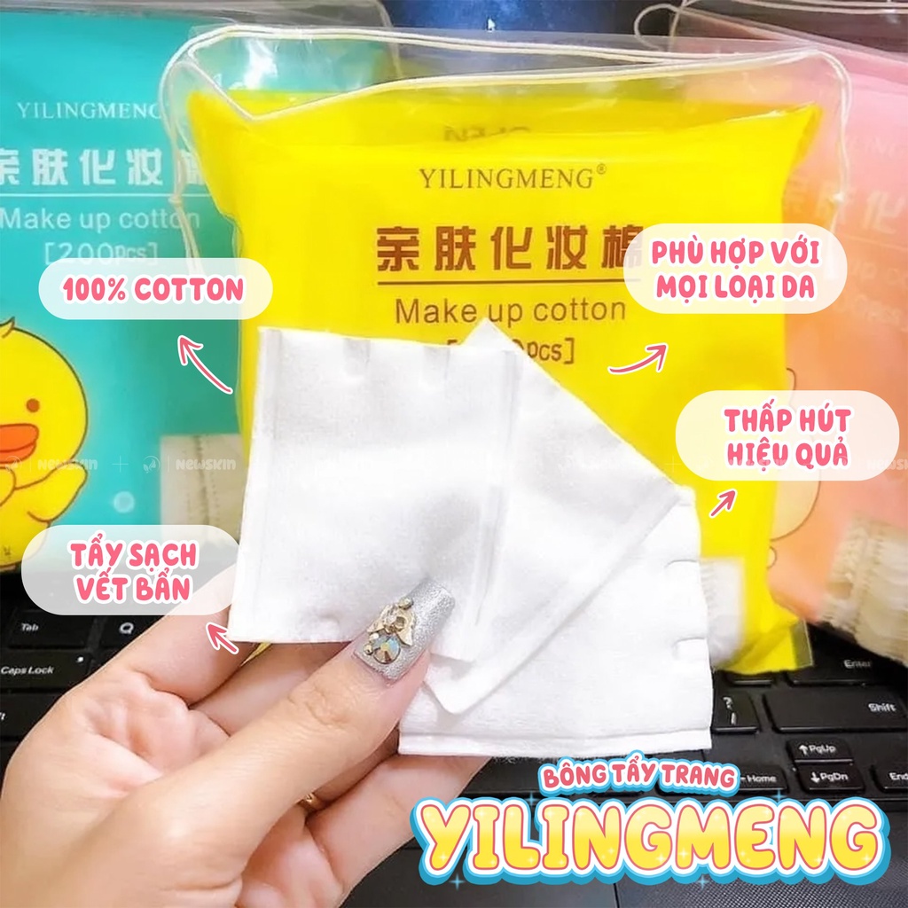Bông Tẩy Trang 200 Miếng Yilingmeng Make Up Cotton