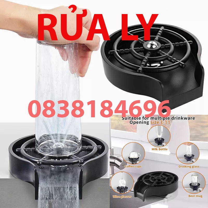 Bộ máy rửa chén ly cốc đa năng bằng inox tự động, tia nước mạnh dành cho quầy bar, chậu rửa nhỏ gọn tiện lợi