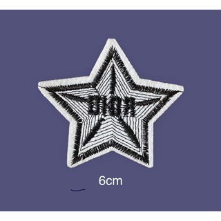 Sticker , logo thêu sao Dior 6cm ủi