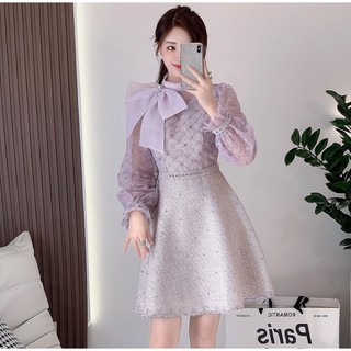 Đầm dạ tweed xinh