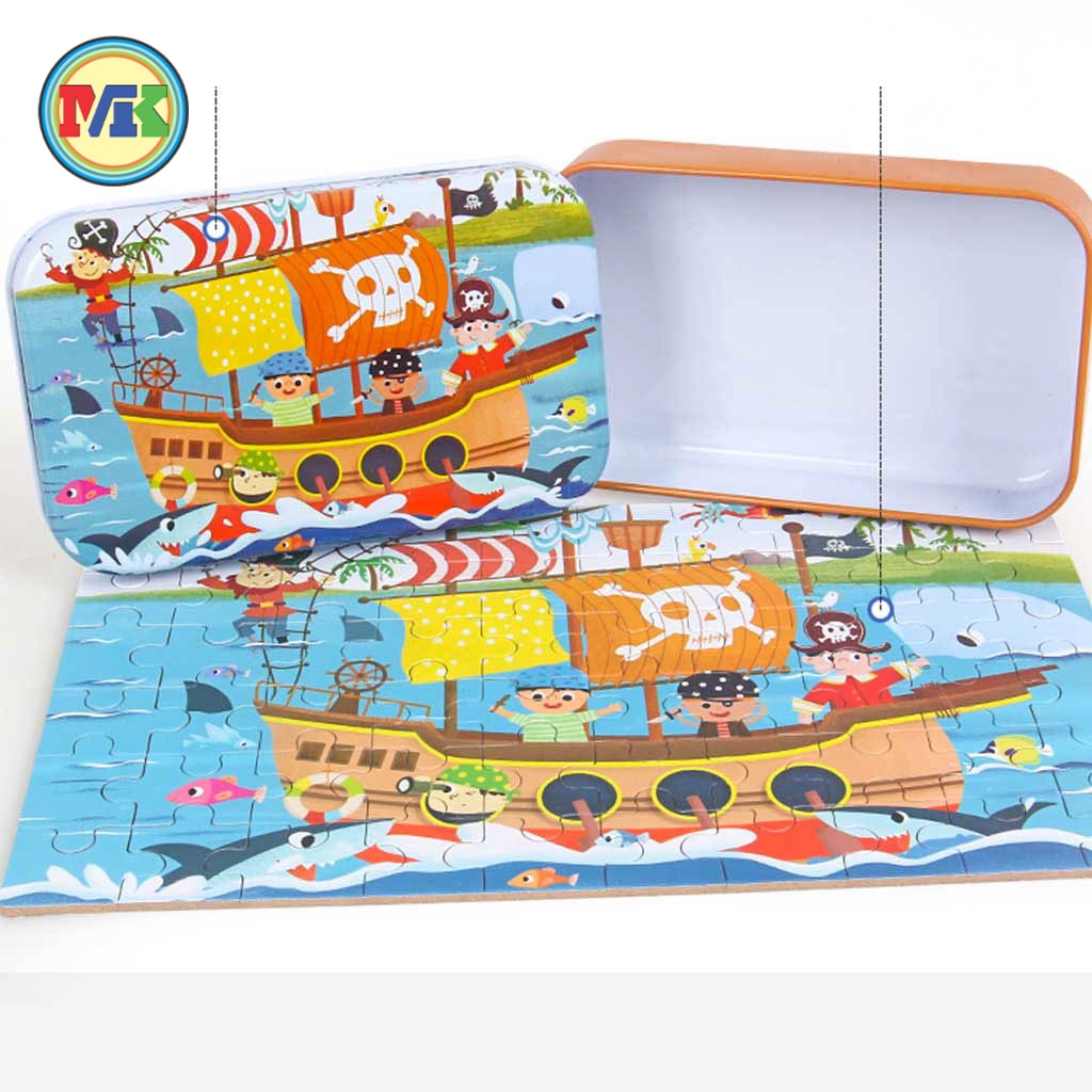 Tranh Ghép Hình 60 Mảnh Ghép - Hộp Nhôm Cao Cấp - Siêu Xịn