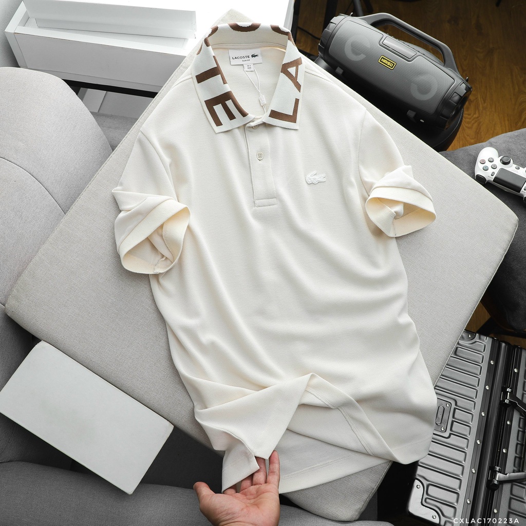 [ XUẤT DƯ ] Áo thun polo nam cỗ chữ, chất vải pique cao cấp, logo silicon LC389