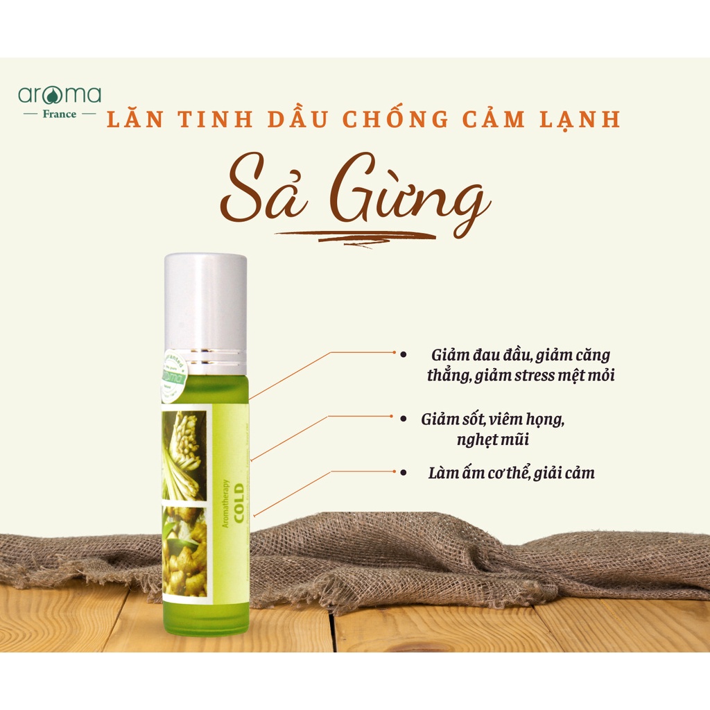 Dầu Lăn Sả Gừng Aroma Cold Roll On 10ml