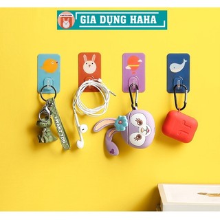 Móc treo đồ siêu dính, miếng dán tường chịu lực tốt, hình hoạt hình dễ thương, treo quần áo, đồ dùng, đa năng, tiện lợi