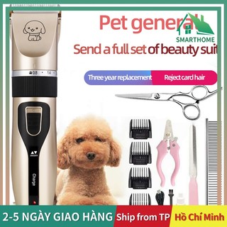 Hộp tông đơ cắt lông chó mèo - 11 phụ kiện đi kèm - tông đơ cắt tóc - đầu sạc usb