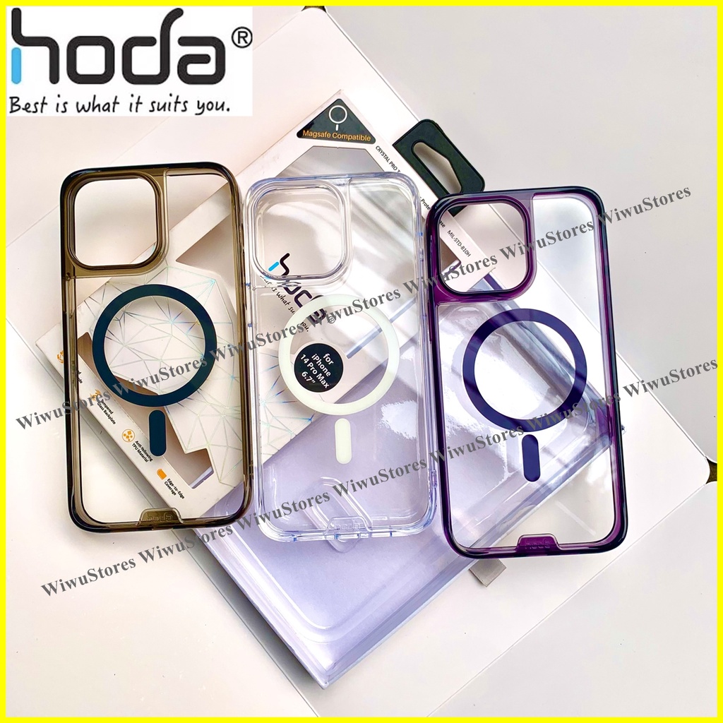 Ốp HODA cho SmartiPhone 14 Promax /14 Pro /13 Promax /13 Pro lưng kính ,chống sốc đạt tiêu chuẩn