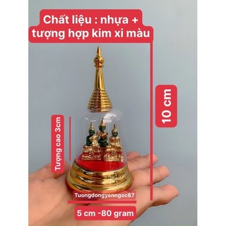 Tượng phật ngọc lồng kính ( cao 10 cm )