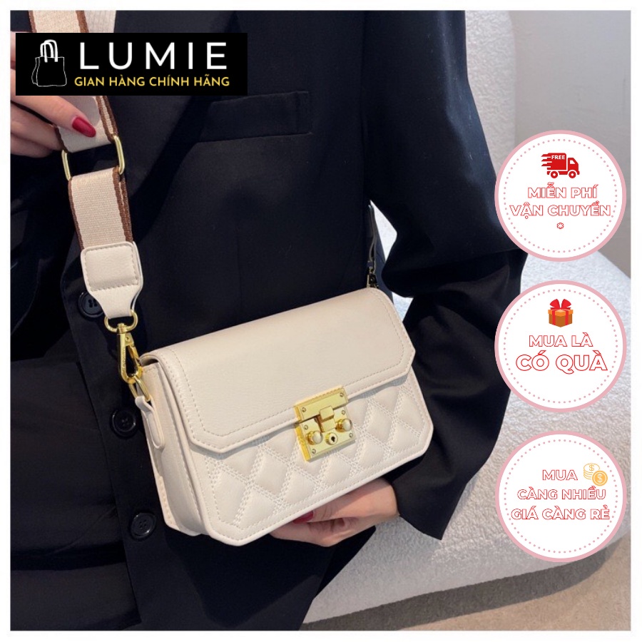 Túi xách nữ đeo chéo, đeo vai Lumie, dùng đi chơi, đi học, chất da đẹp, thời trang cao cấp size 21.5cm LB455