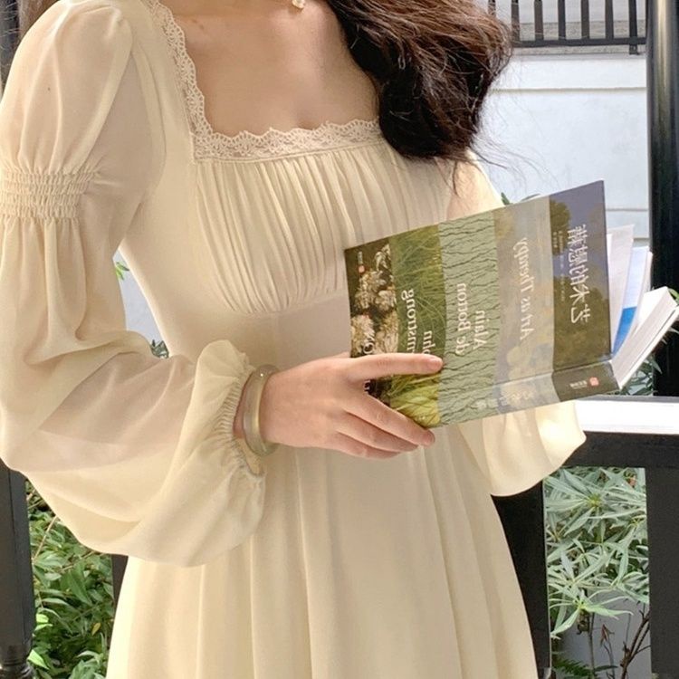 Đầm Midi Tay Dài Màu Trơn Phong Cách Cổ Điển Thời Trang Mùa Xuân 2023