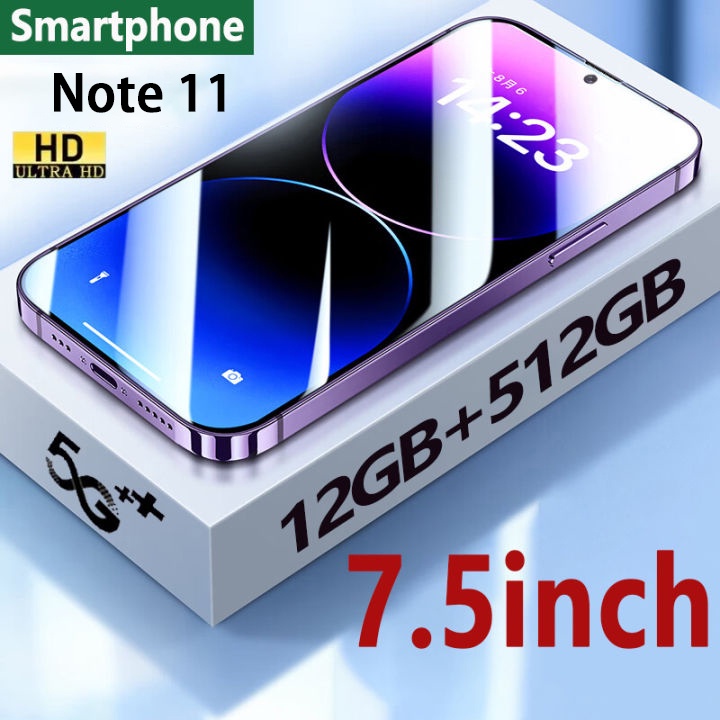 Mới 100% note11 5G Điện thoại di động Hỗ trợ 2 SIM Smartphone Màn hình Full HD điện thoại giá rẻ Android đt rẻ