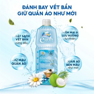 Nước giặt earth choice giặt đồ lót, an toàn với da nhạy cảm với chiết xuất thực vật an toàn dung tích 1l