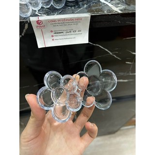 Vỏ son hoa handmade 6 ô (vỏ trơn dùng làm son hoặc phấn mắt)