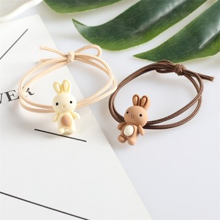 (Màu ngẫu nhiên) Dây buộc tóc họa tiết thỏ dễ thương