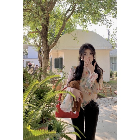 ÁO HOA VOAN MỎNG DẬP LI CO GIÃN NHẸ NHÀNG