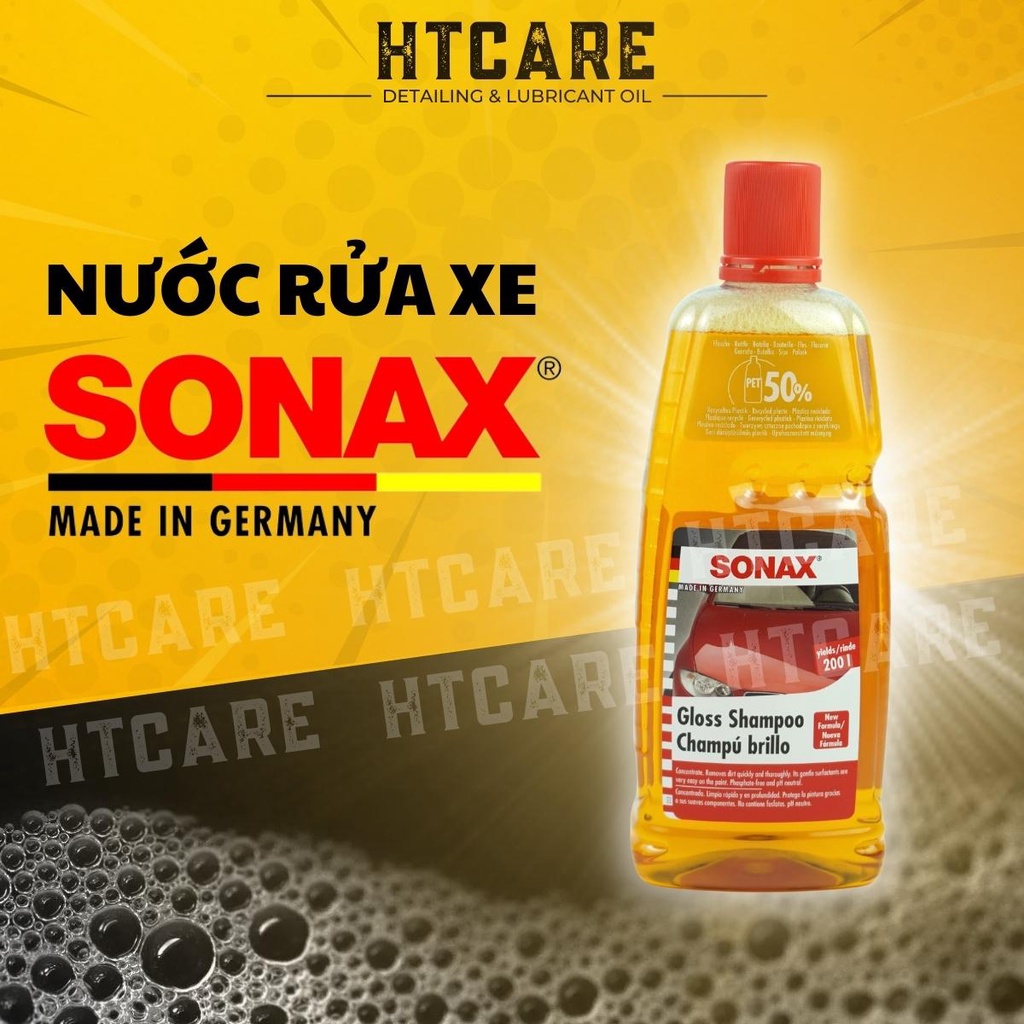 [Mã SKAMLSC4736 giảm 10% đơn 100K] Nước rửa xe SONAX chính hãng đậm đặc siêu bọt dung tích 1L HTMotocare