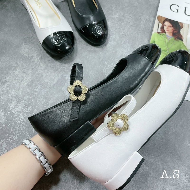 Giày búp bê vá mũi xinh xắn,hàng quảng châu cao cấp đầy đủ hộp túi