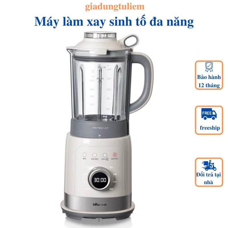 Máy Làm Sữa Hạt Đa Năng - Sữa Đậu Nành - Xay Sinh Tố - Bear PBJ-B10U5 1,5L- 8 Chế Độ Chức Năng