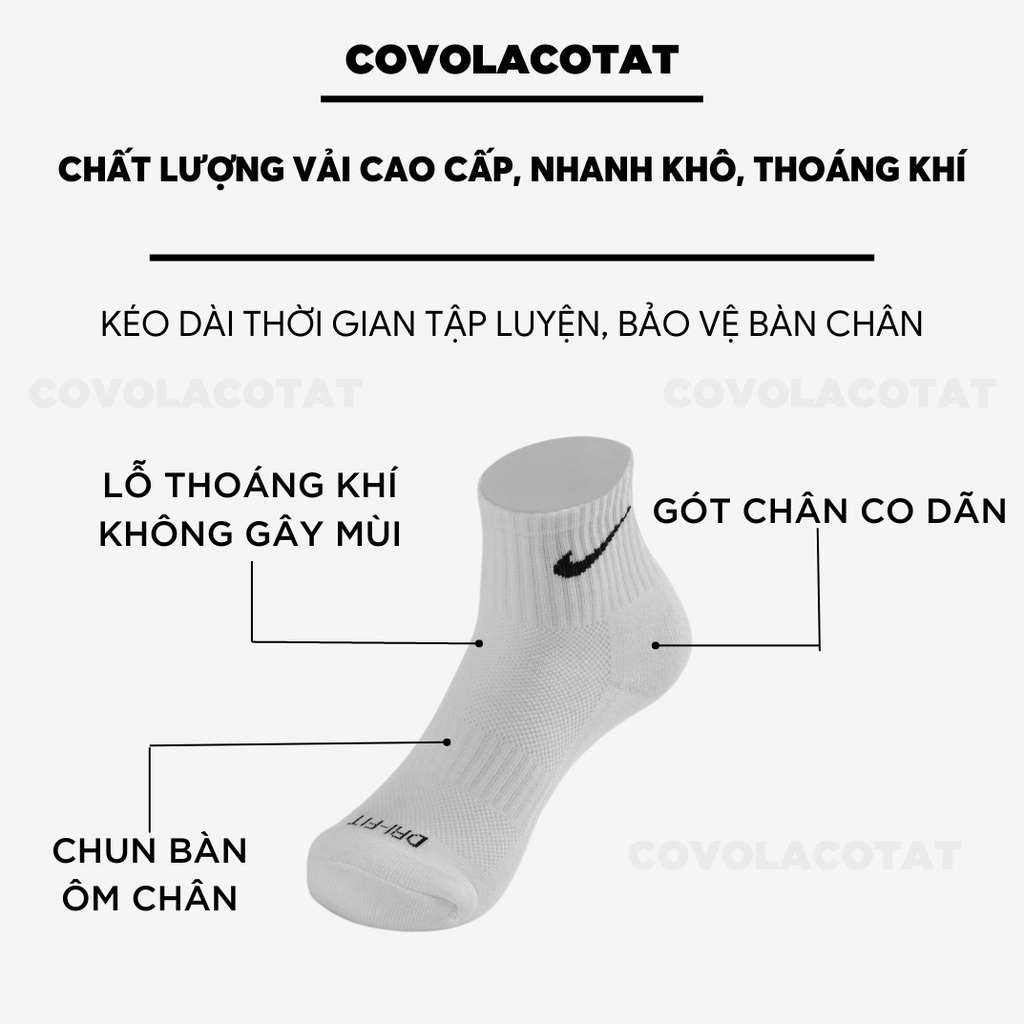 ⚠️ FREESHIP⚠️ Tất nam nữ cổ cao thể thao thời trang cao cấp covolacotat
