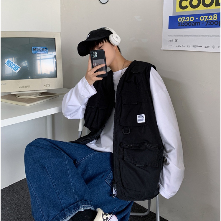 Áo Khoác Gile Cho Nam Kiểu Dáng Hàn Quốc Trẻ Trung Năng Động