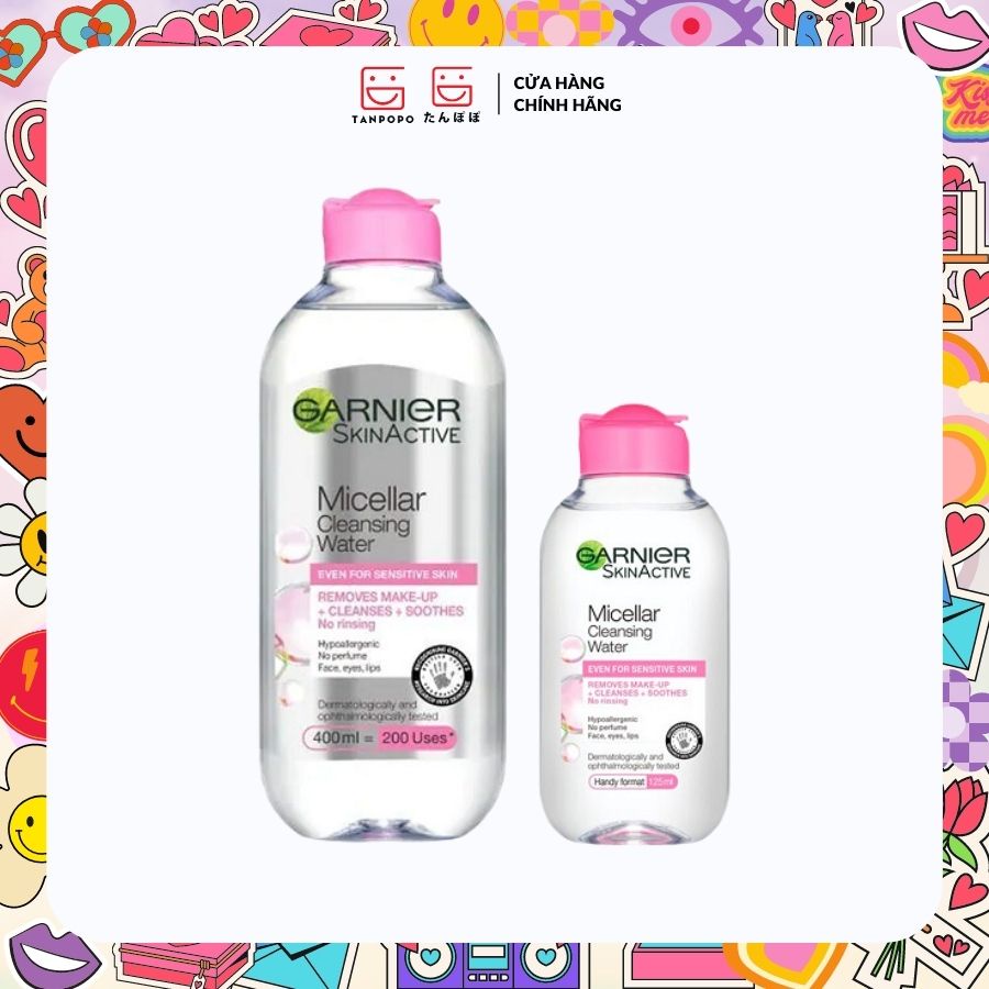 Nước Tẩy Trang Garnier Dành Cho Da Nhạy Cảm Micellar Cleansing Water For Sensitive Skin (Hồng)