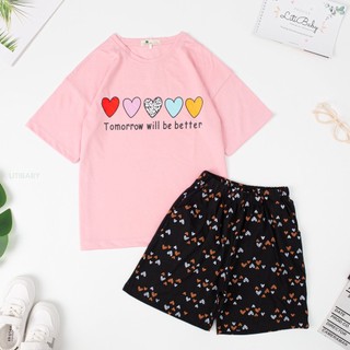 Bộ liti bé gái ngắn tay 8-16