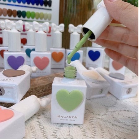Sét sơn 58 màu Macoron chính hãng, màu chuẩn, chất sơn mướt. Tặng bảng màu và base top.