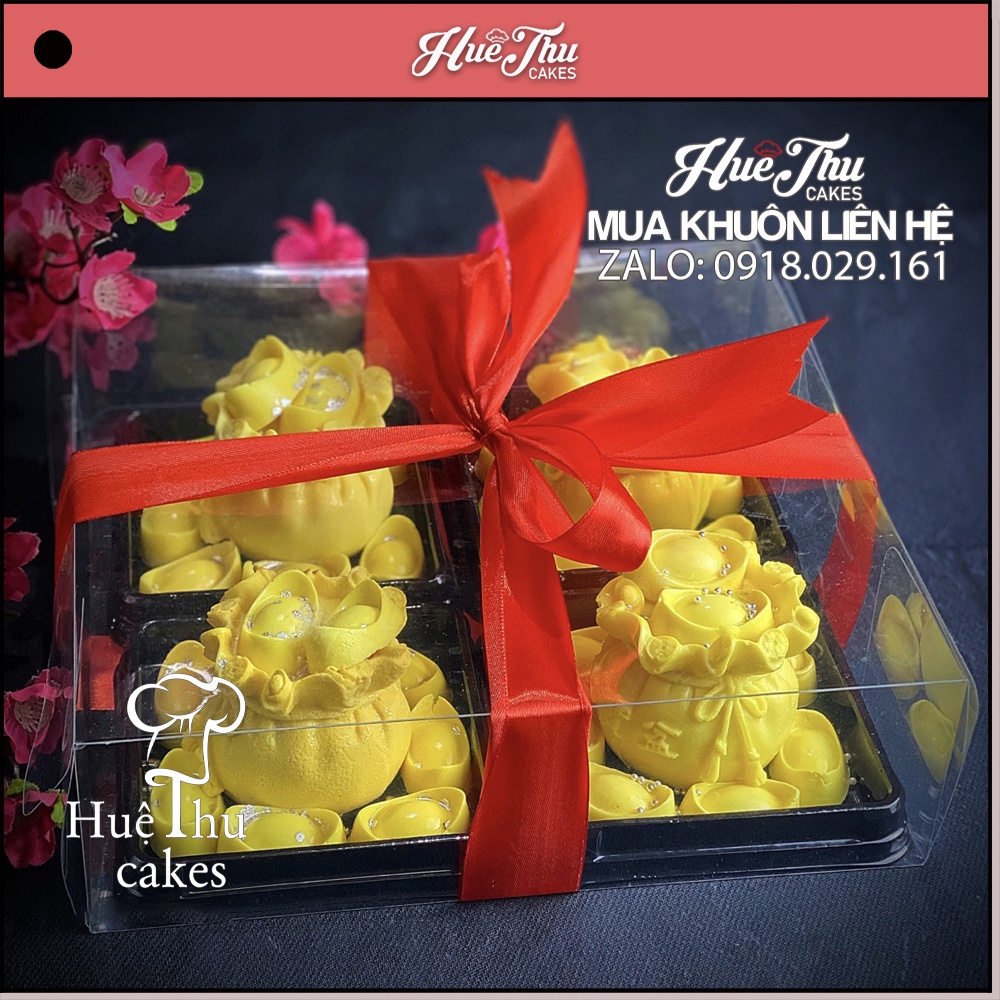 Hộp đựng bánh Mica trong đựng bánh trung thu 4 bánh 250-300gr