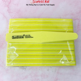 Lốc 10 phao thoi sunshine mài móng - buffer lục giác mài nhám mài mịn móng nhiều màu