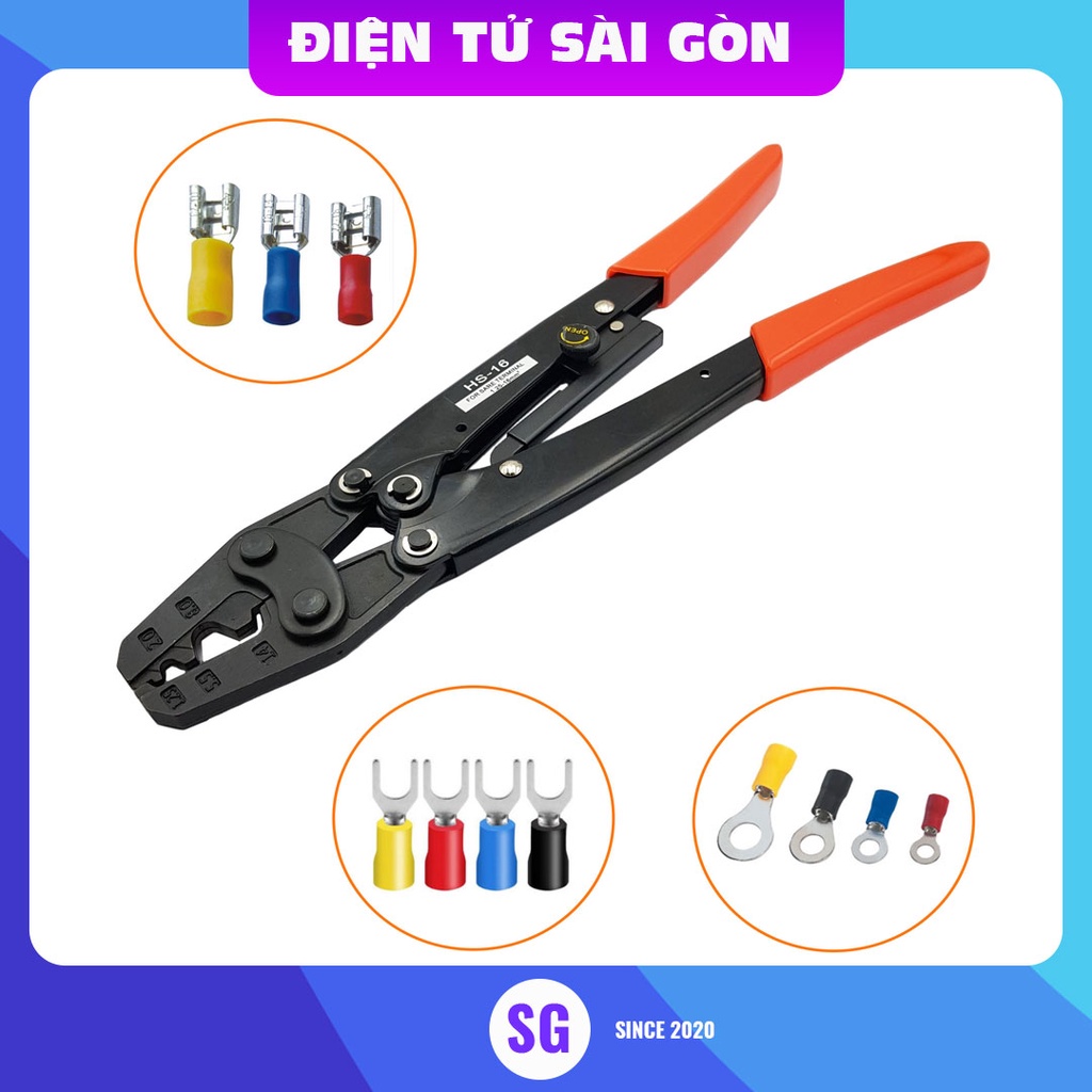 Kìm bấm COS HS-16 HS-16L kìm cốt 1, cốt 2, 3... kìm bấm cos chữ Y, cose tròn các loại từ 1.25 - 16mm2