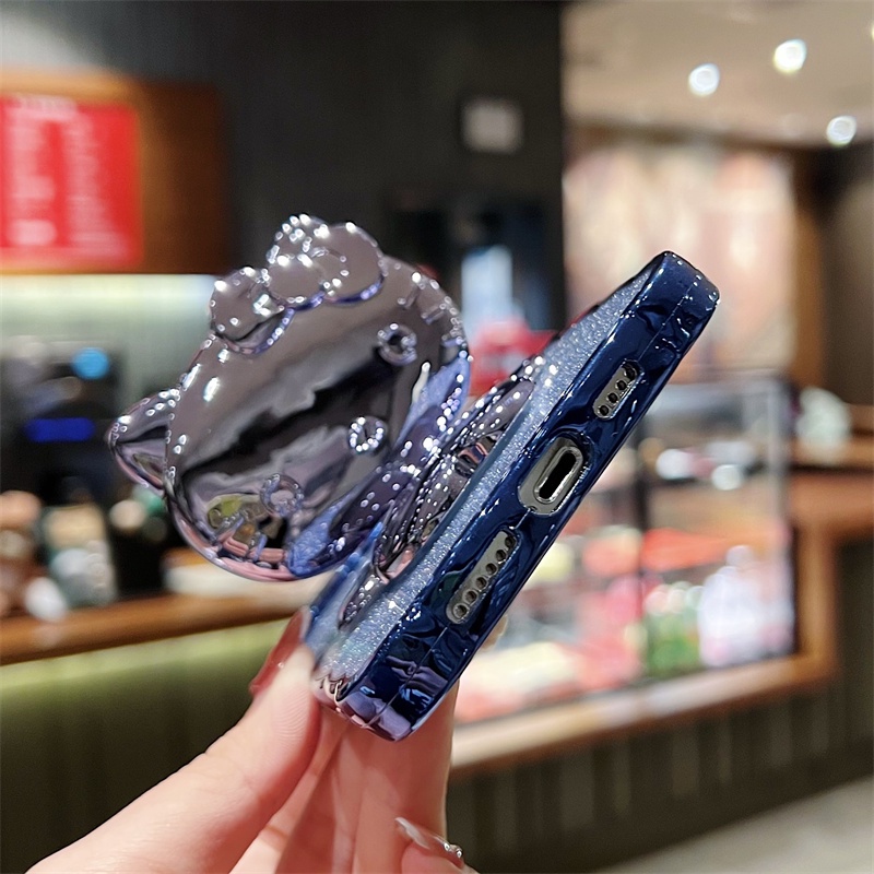 Ốp Điện Thoại Kèm Giá Đỡ Hình Mèo Hello Kitty Dễ Thương Cho iPhone 11 12 13 14 Pro Max 7 8 14 Plus