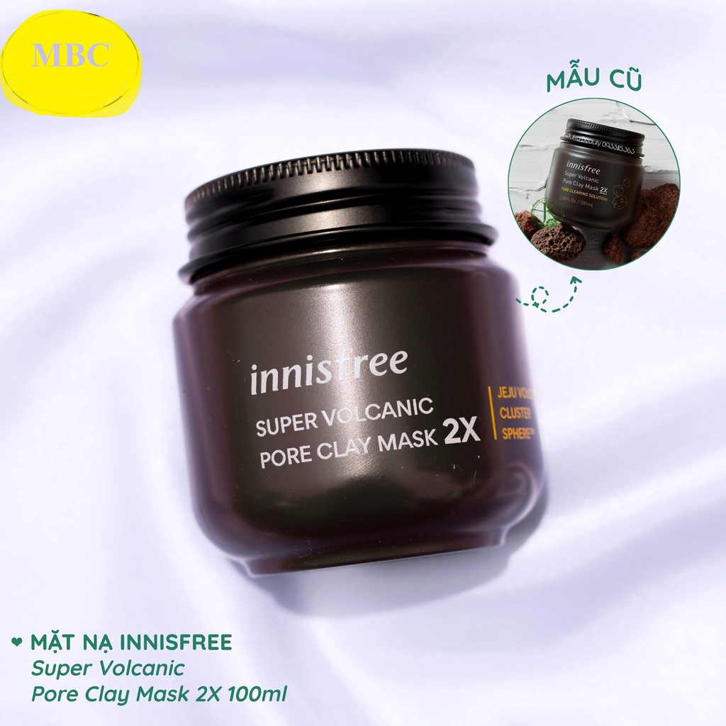 MBC Mặt nạ đất sét chiết xuất tro núi lửa INFSUPER VOLCANIC PORE CLAY MASK Original/2X mẫu mới