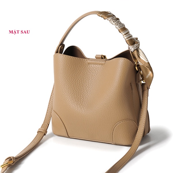 Túi xách nữ FANSIMAN chính hãng kèm dây lụa, kiểu túi messenger cầm tay, đeo vai da sang trọng FSH106