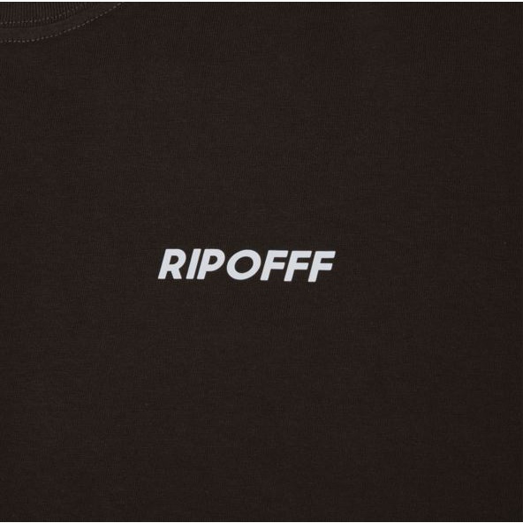 RIPOFFF Basic Heavyweight Boxy T-shirt - Brown