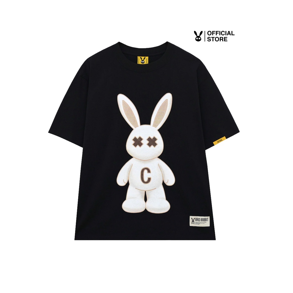 Áo Thun Unisex Bad Rabbit BLACK FLUFFY RABBIT TEE 100% Cotton - Local Brand Chính Hãng