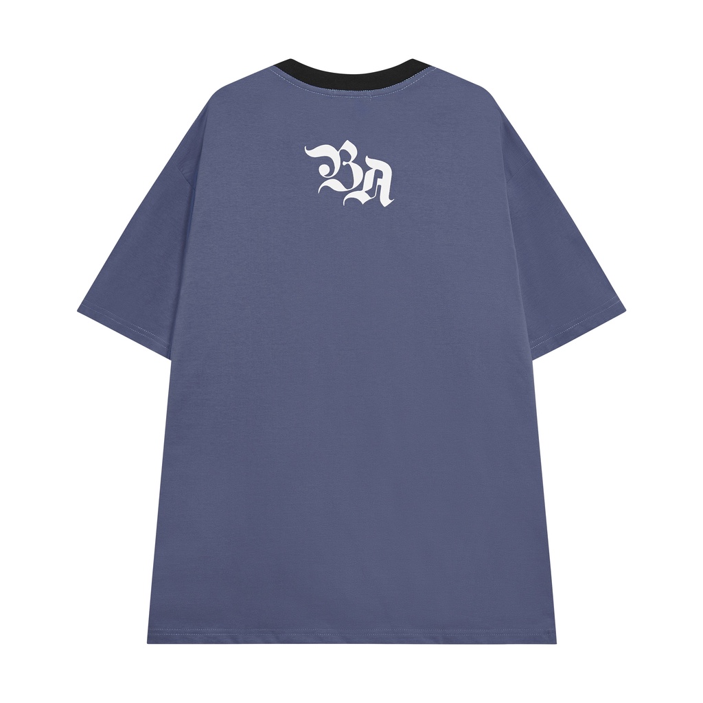 Áo thun Local Brand Banawa áo phông cotton 2 chiều oversize tay lỡ nam nữ unisex - Panel Tee - Màu xanh dương