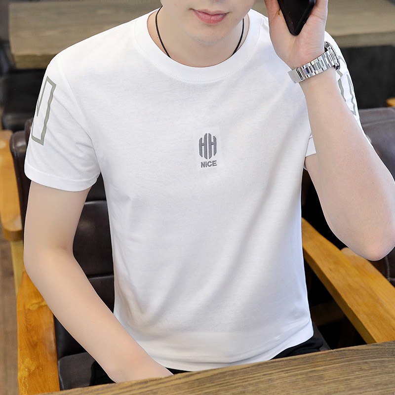 Áó thun nam chất vải cotton lạnh áo nam cổ tròn mềm mịn mát A.1415