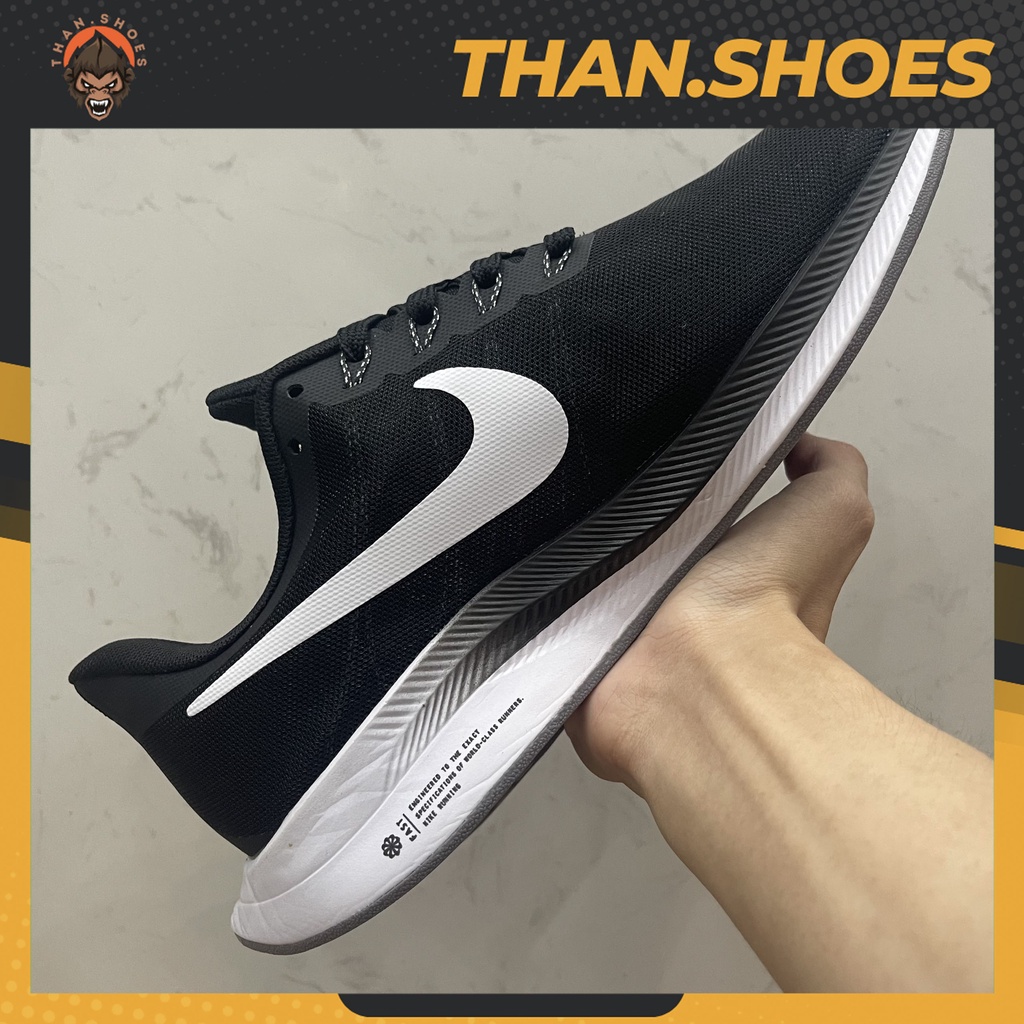 Giày Thể Thao Air Zoom Pegasus 35 Turbo 2.0 Black White, Zoom Đen - Than.Shoes