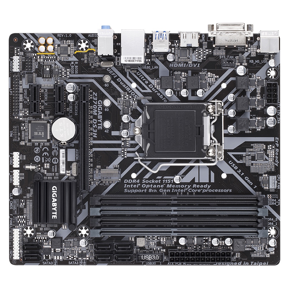 Bo mạch chủ GIGABYTE Z370M-DS3H. Mainboard GIGABYTE Z370M DS3H cũ