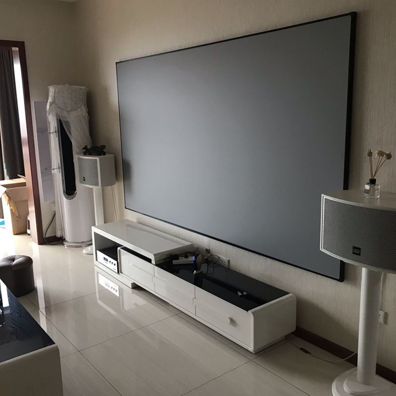 Màn chống sáng 92/100/110/120/150 inch khung kim loại siêu hẹp hình máy chiếu HD gia đình