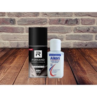 LĂN KHỬ MÙI ROMANO GENTLEMAN 50ML TẶNG CHAI AIKEN 60G.