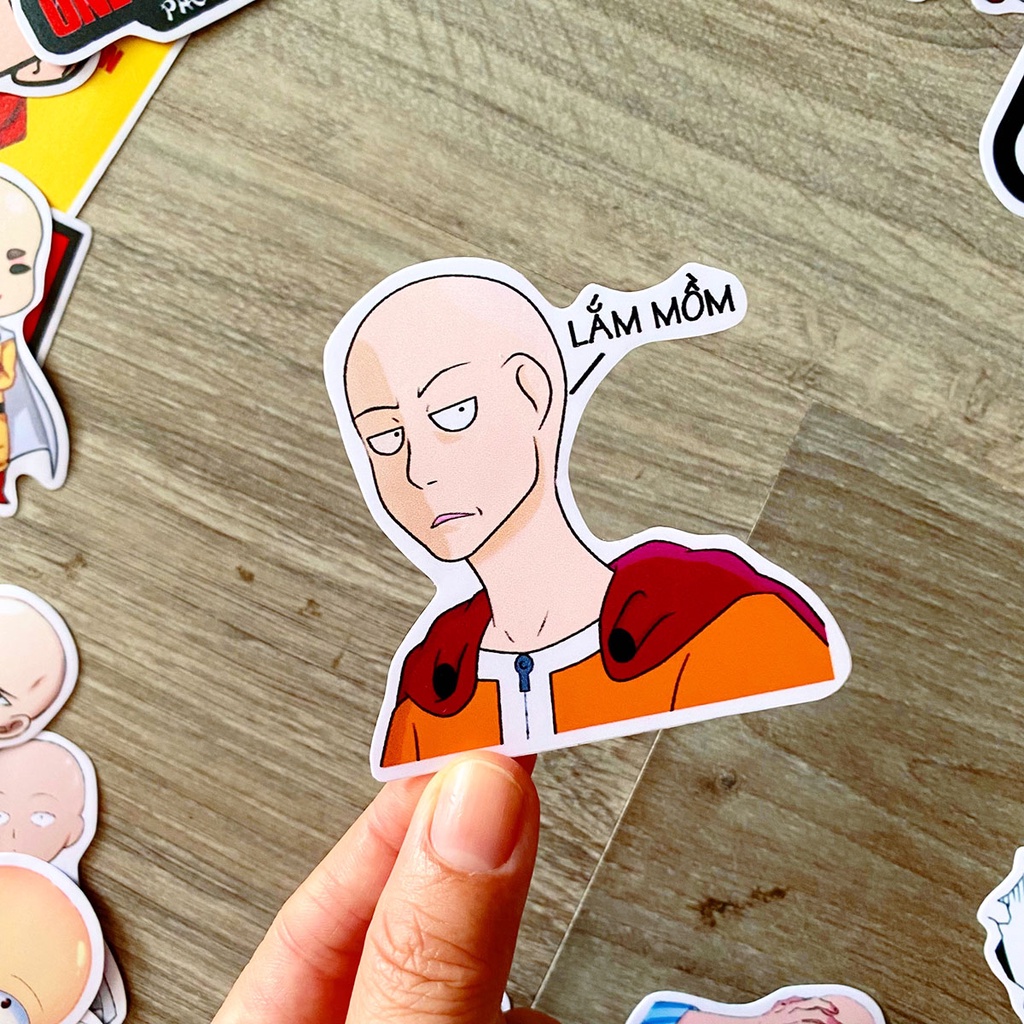 Sticker Chủ Đề ONE PUNCH MAN Hình Dán Decal Chất Lượng Cao Chống Nước Trang Trí Va li, Xe, Laptop, Nón Bảo Hiểm