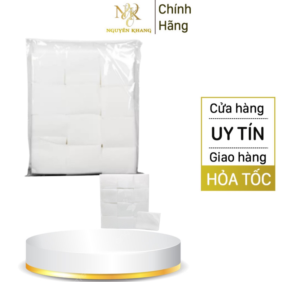 Bông Tẩy Trang Hình Chữ Nhật Siêu Gòn Mềm Mịn An Toàn Chuyên Dành Cho Spa Sợi Bông,