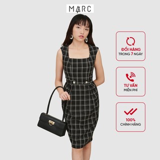 Đầm nữ MARC FASHION bút chì sát nách nhấn dây lưng FASH122220