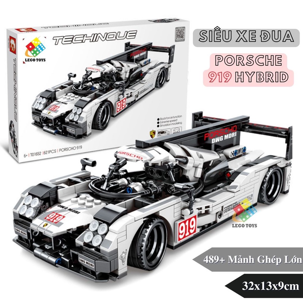 Lego Siêu Xe Porsche 919 Hybrid - Bộ Đồ Chơi Lắp Ráp Xe Đua Thể Thao Tốc Độ - Bánh Lốp Xe To
