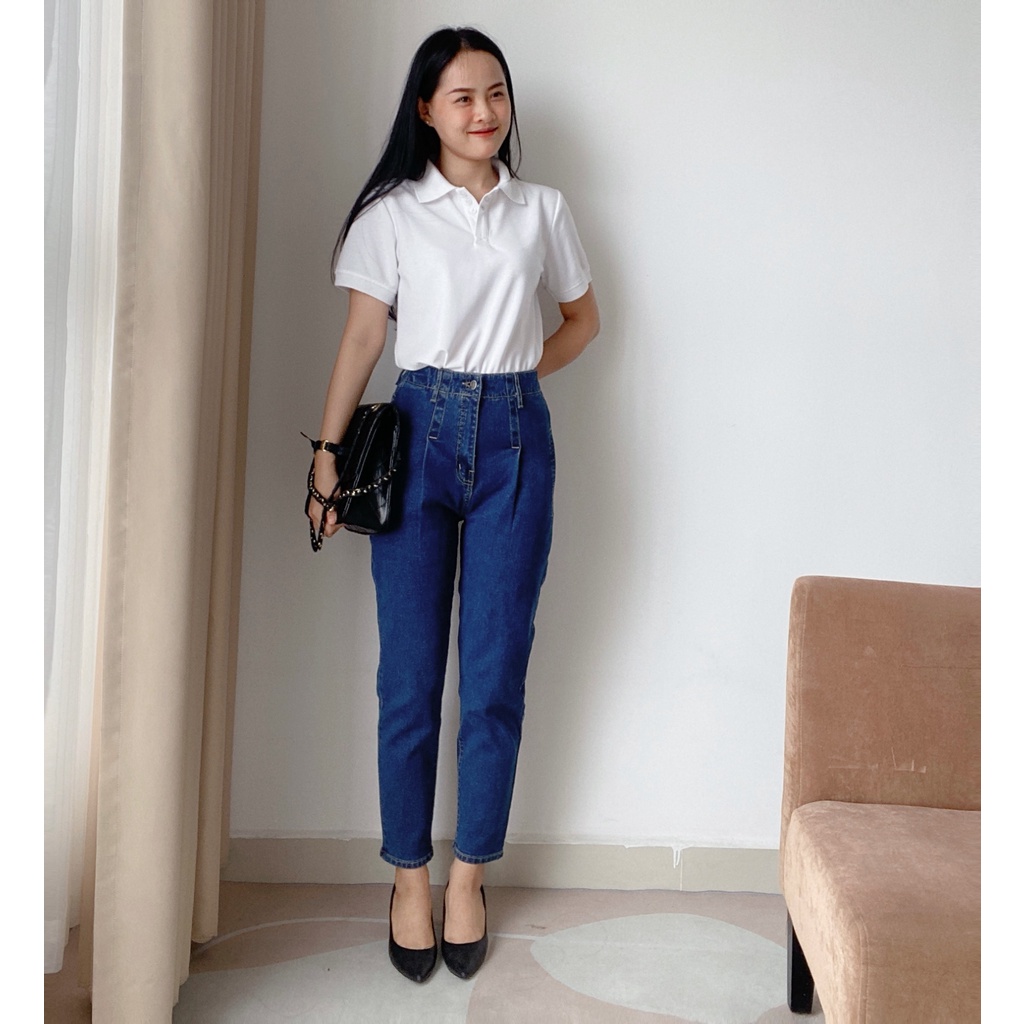 (50-90 KG) QUẦN JEAN BAGGY CHÍT EO, LƯNG CAO CO GIÃN 4 CHIỀU, FORM ĐẸP CHUẨN CHO NÀNG XUỐNG PHỐ