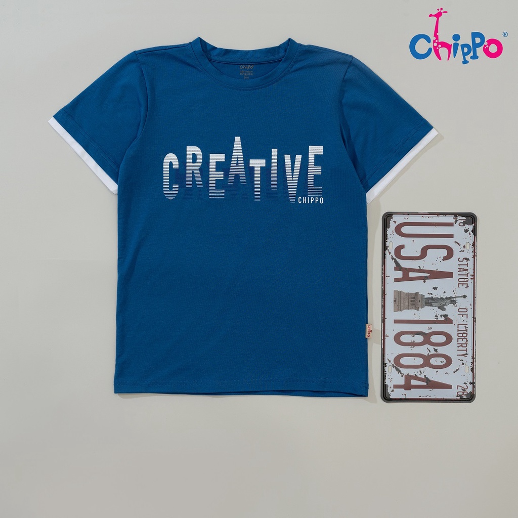 Áo phông cộc tay Chippo chất liệu 100% cho bé trai áo thun mùa hè cho bé trai 11-14 Tuổi (34-50kg)