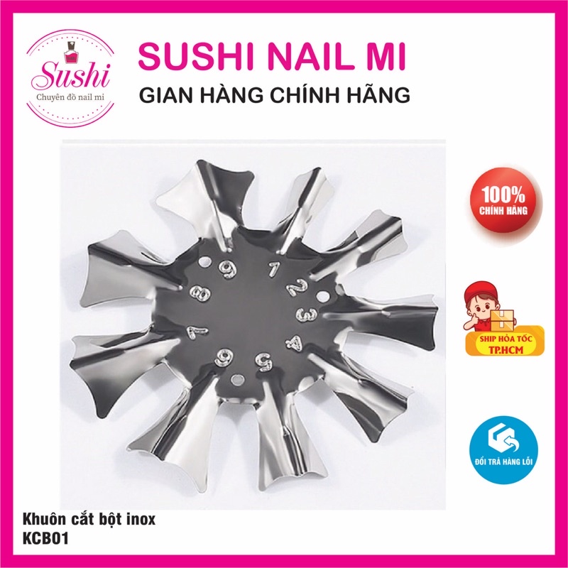 Khuôn inox cắt bột, tạo french đầu móng nhanh, đẹp  - Sushi nail mi
